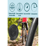 X2 Neumaticos + Camaras Bicicleta Aro 24x2.125 Caluga Gruesa Negro