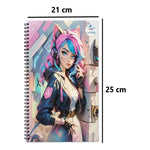 X8 Cuaderno Universitario 100 Hojas Espiral Doble 7mm Diseño Varios