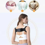 Corrector De Postura Soporte Espalda Ajustable  Unisex  Negro Única Ajustable