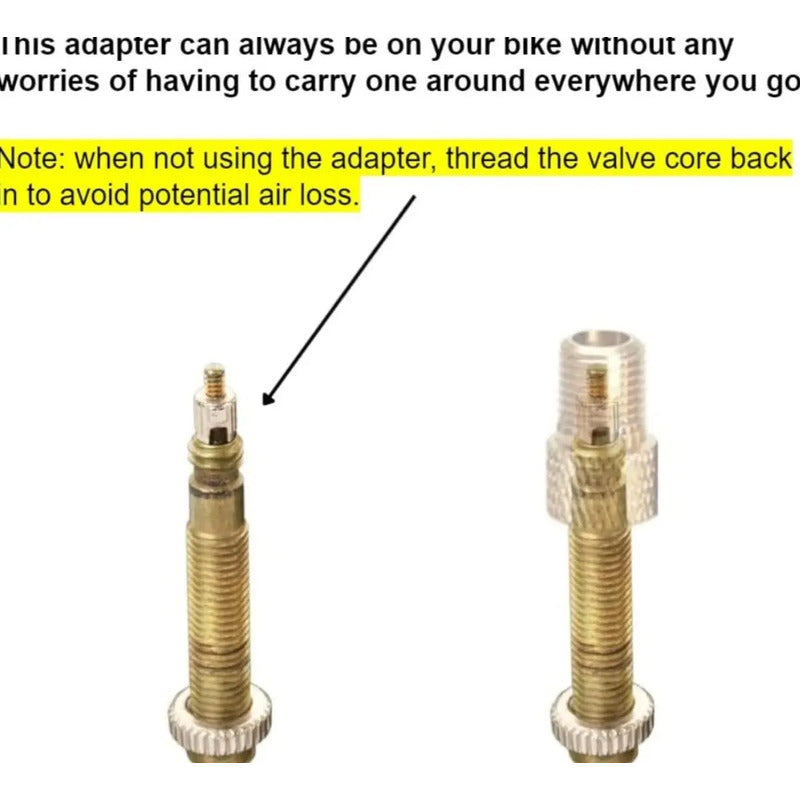 Pack X2 Adaptador Válvula Francesa Auto Schrader  Bicicleta Valvula Francesa Presta A Auto Schrader