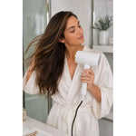 Secador De Cabello Mini Secador Portátil Con Boquilla Blanco