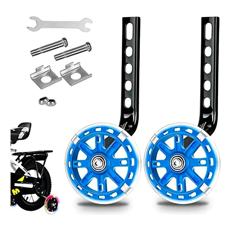 Rueda De Apoyo Para Bicicleta Altura Ajustable Colores Color Azul