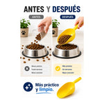 Pala Dosificadora Para Alimento De Perros Gatos Medidora Lisa Amarillo