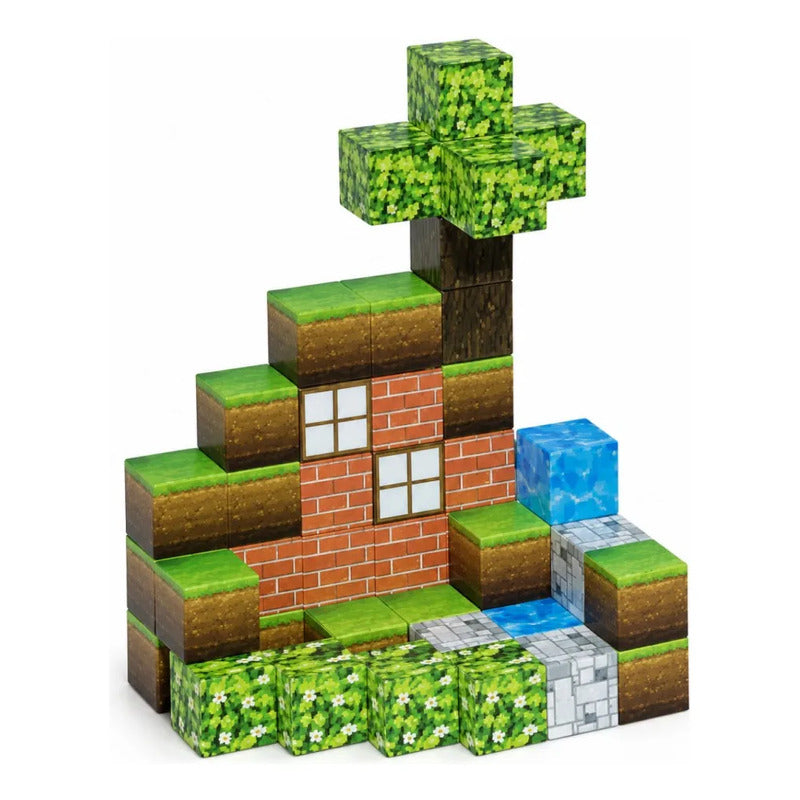 Cubos Bloques Magneticos Minecraft De Construccion 45 Pcs 45 A Eleccion