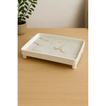 Bandeja De Melamina Con Grano De Madera Para Servir 35x23 Cm