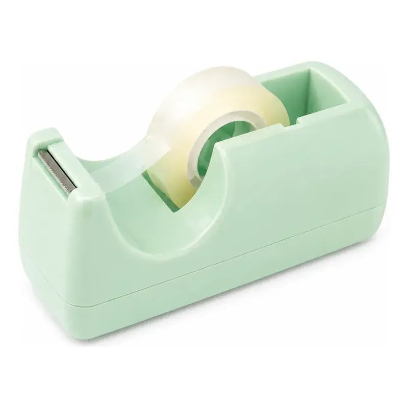 Porta Scotch Dispensador Cinta Adhesiva Para Escritorio Verde Claro