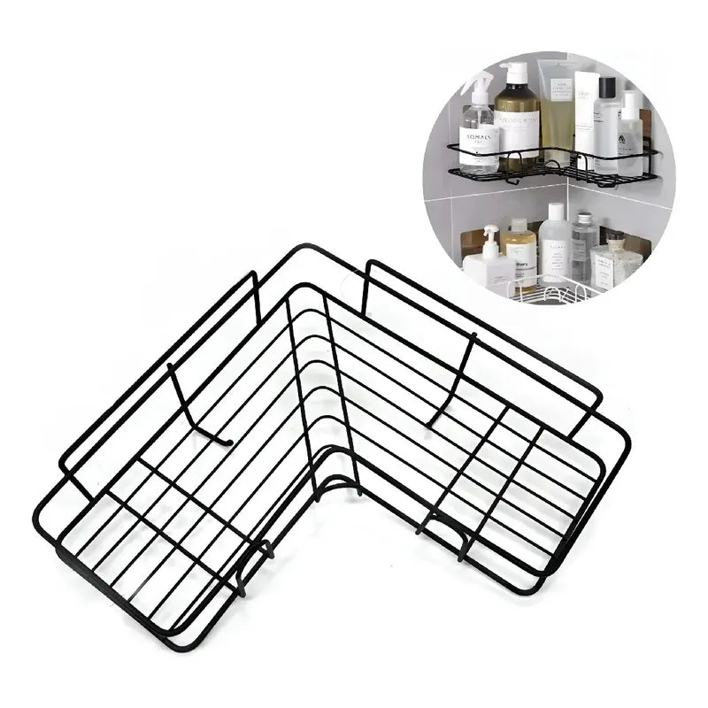 Estante Esquinero De Ducha Repisa Organizadora Para Baño Negro