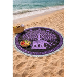 Toalla De Playa Redonda Piscina Microfibra Diseño Varios
