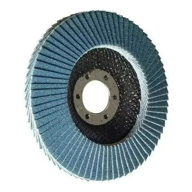 10pcs Disco Flap Lija Traslapado Metal 4.5 Toro Negro Azul
