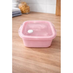 Set 3 Contenedores Hermeticos Taper Tupper Plastico 700ml Rosa