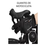 Guantes Térmicos Cuero Impermeables Touch Invierno Moto Negros Xl