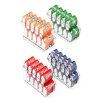 Pack X2 Organizador De Bebidas Lata Para Refrigerador Bebida Transparente