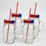 X4 Vaso De Vidrio Con Bombilla Para Celebrar Fechas Patrias Fechas Patrias