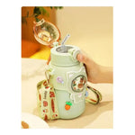 Botella De Agua Térmica Kawaii Para Agua Fría /caliente