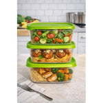 Set 3 Taper Hermetico Contenedores Rectangular Alimento 2.1l Hombre/niño