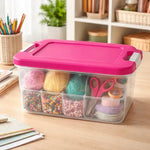 Caja De Plastico Organizadora 14 Litrs Con Broche Vitalplast