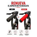 Puños De Bicicleta Goma Antideslizante Agarre Seguro Mtb Rojo