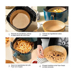 X200 Pcs Bandeja De Papel Para Freidora De Aire- Air Fryer