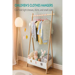X10 Perchero Metalico Infantil Organizador Para Ropa Bebe Marrón