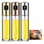X3 Pack Rociador De Aceite Aceitero Spray Alcuza Vinagre Dorado