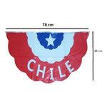 Guirnaldas Abanico Decorativos Chile Fechas Patrias 3.2mt