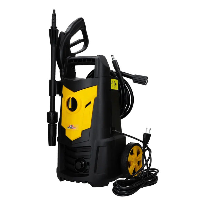 Hidrolavadora Motorlife 1500w 5l/min 5 Mts Color Amarillo