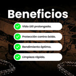 Kit Lubricante Desengrasante Cadena Moto Cepillo Limpieza