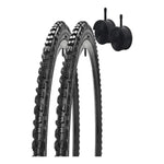 X2 Neumatico + 2 Camara Bicicleta Aro 26x2.125 Caluga Gruesa Neumático Negro Mtb 26