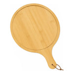 Tabla Para Picar Pizza De Bambu Con Mango Pizzera 42x28cm Redonda Bambú