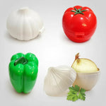 Set 5 Contenedores Conservación Frutas Verduras Refrigerador Cebolla-tomate-pimenton-ajo