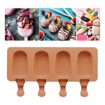 Molde De Helado Silicona Paleta Reutilizables Color