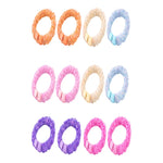 Set 12 Colets Elastico De Tul Para El Cabello Tornasol Niñas Surtidos Colorido Tornadol