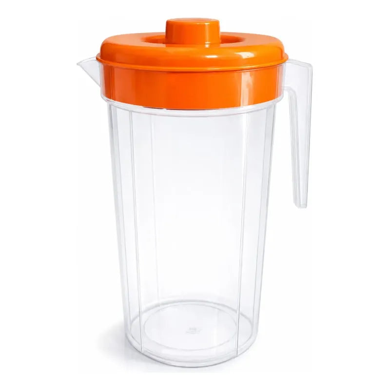 Jarra 3 Litros Plastico Con Tapa Jarro Para Jugo Agua Bebida Colores Surtidos Tapas