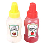 Botellas Pequeña De Salsa Y Mayo Tomate Portatil Tapa