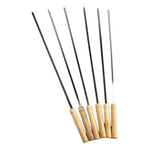 6 Brochetas Pinchos Anticucho Acero Barbacoa Parrilla Asado