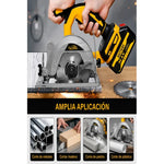 Sierra Circular Metal  Inalambrico Tasbel 21v + 2 Baterias Amarillo 50hz