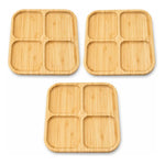 X3 Tabla  Para Servir Aperitivos Y Picoteo Bambú Picnic