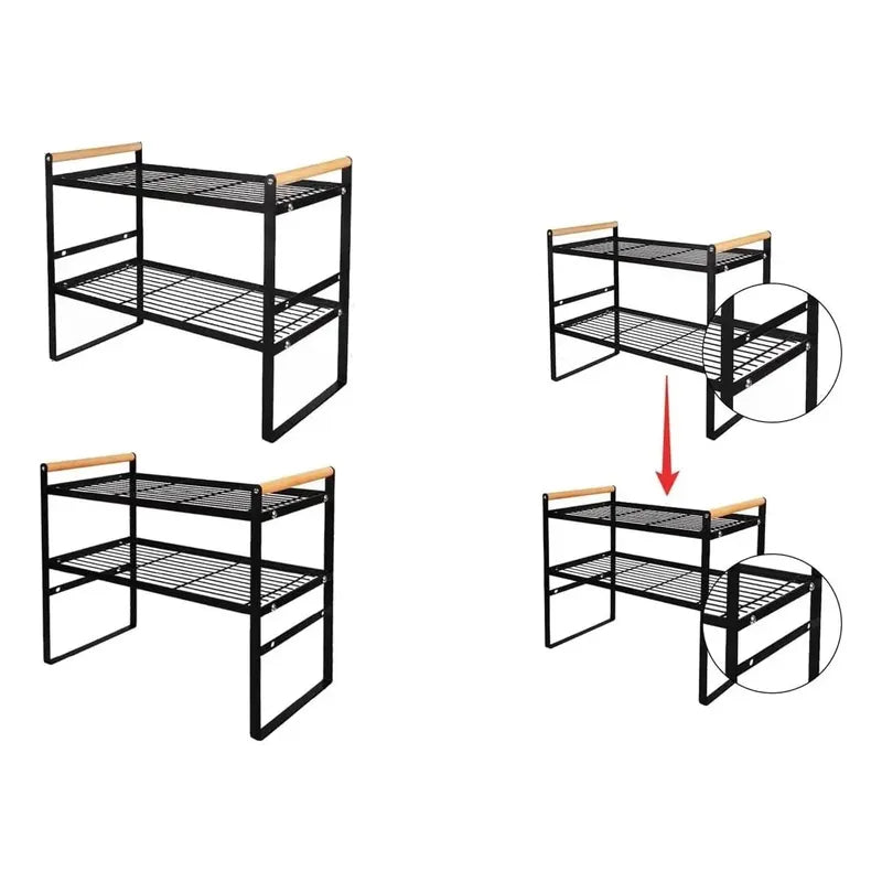 Organizador Repisa De Cocina Gabinetes Repisa Doble 34x21x38