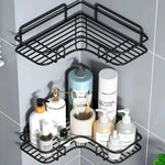 Estante Esquinero De Ducha Repisa Organizadora Para Baño Negro