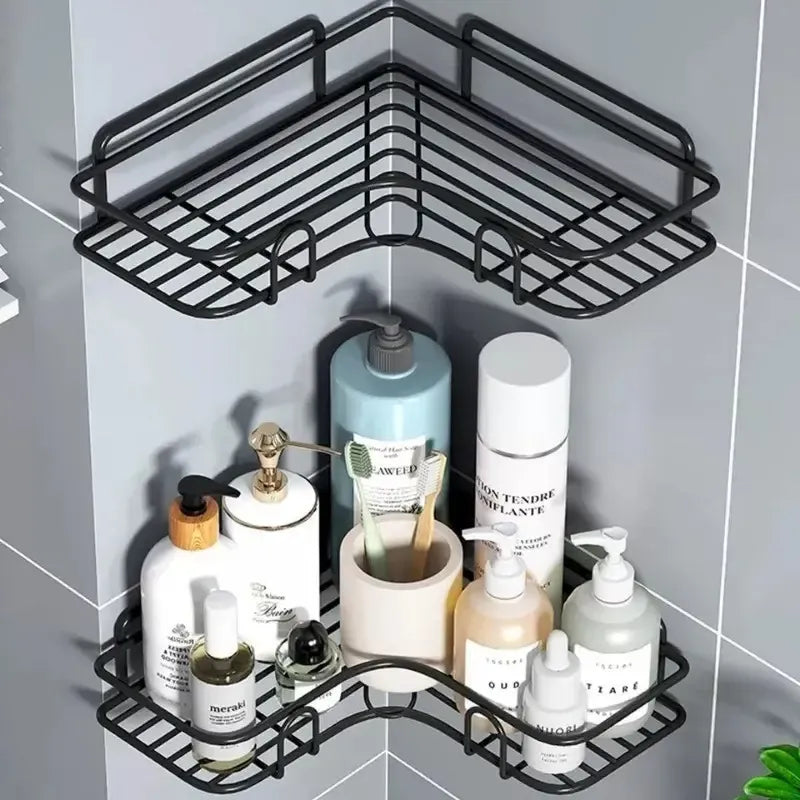 Estante Esquinero De Ducha Repisa Organizadora Para Baño Negro