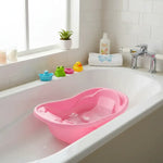 Bañera Tina Anatómica Bebes Celeste/rosada Color Rosa Liso