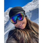 Antiparras Gafas De Nieve Con Filtro Uv Para Snowboard Negro Espejado
