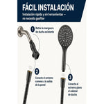 Pack X2 Manguera Flexible Ducha 2 Metro Negra Mate Universal Negro Mate