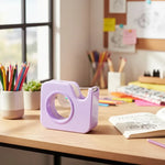 Porta Scotch Dispensador De Cinta Adhesiva Escritorio Lila