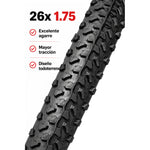 X2 Neumaticos Bicicleta Aro 26 X 1.75  Plegables Mtb Caluga Normal