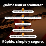 Kit Lubricante Desengrasante Cadena Moto Cepillo Huangbo Anticorrosivo Larga Duracion Limpieza Profunda Cadenas Oring Xring Zring Resistente Agua Uso Profesional Trabajo Pesado Rutas Largas Adherencia