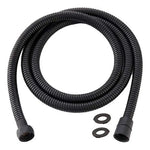 Kit  Ducha Negro Mate Teléfono Plast Manguera Soporte Tarugo Negro Mate