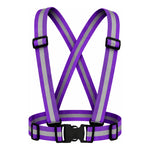 Arnes De Seguridad Reflectante Chaleco Ajustable Adulto Vial Ajustable Violeta Oscuro