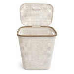 Canasto Rattan De Plastico Para Ropa Sucia Con Tapa Cesto
