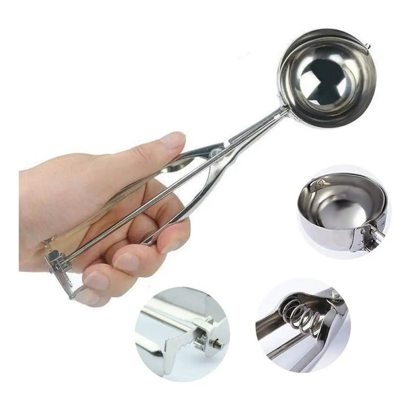 Cuchara Para Helado Frutas Postres Acero Antiadherente 5cm
